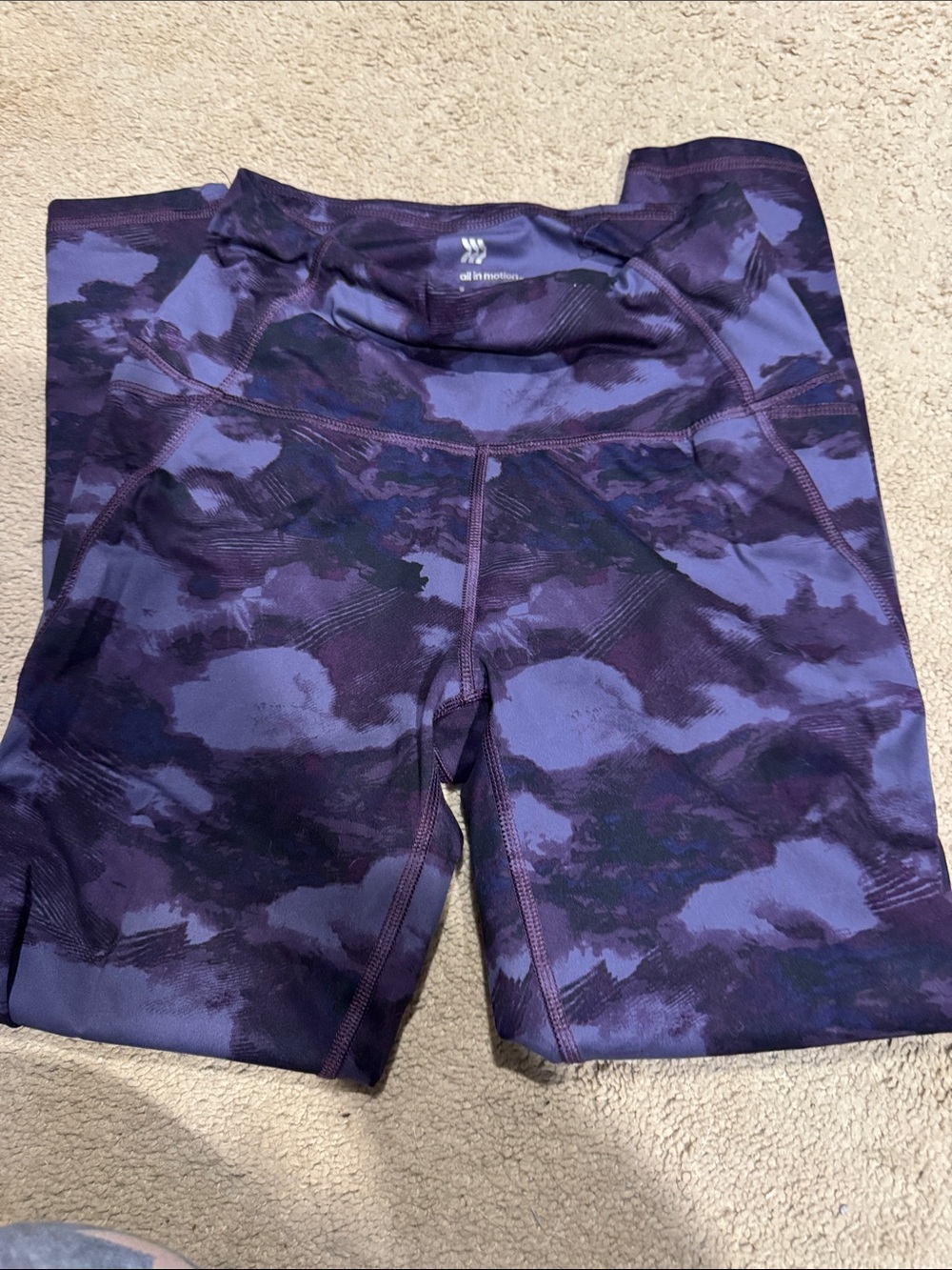 all in motion Purple Camo Athletic leggings